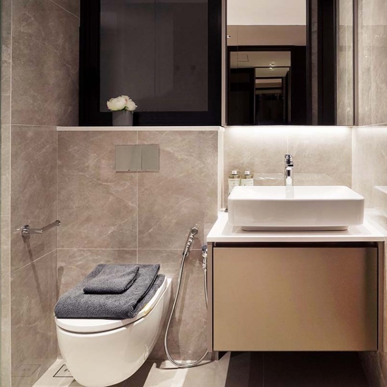 iCon Rimfree WC and VariForm washbasin at the Irwell Hill Residences (© Design and Architecture) iCon Rimfree WC and VariForm washbasin at the Irwell Hill Residences (© Design and Architecture)